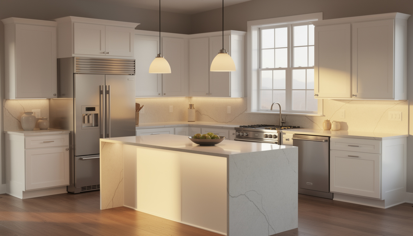 Modern kitchen with appliances in Alaska home